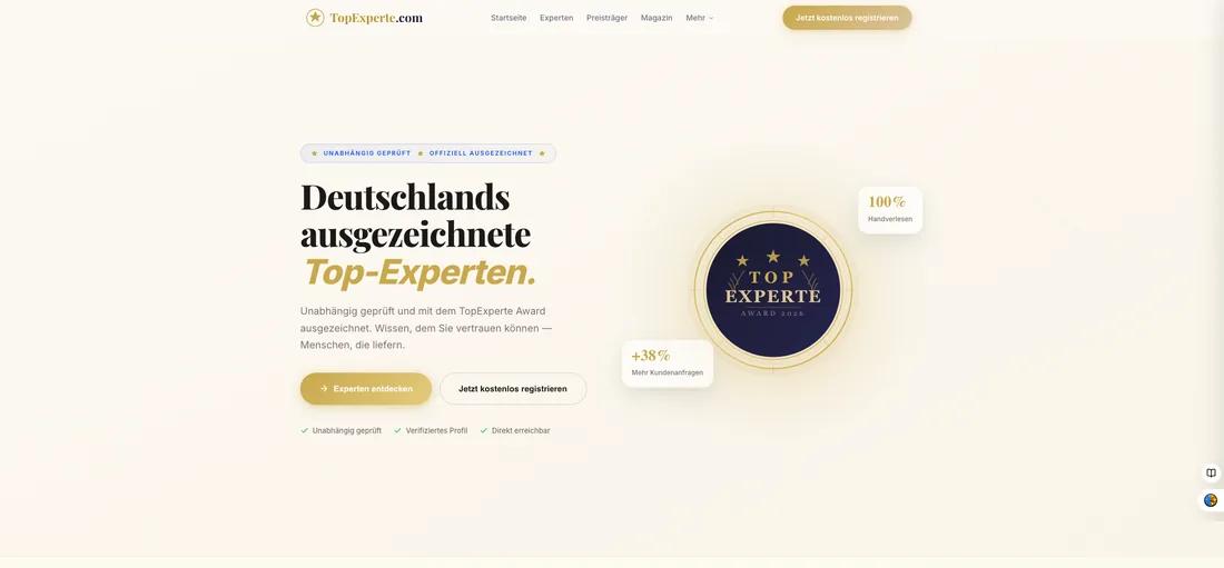 Screenshot von TopExperte